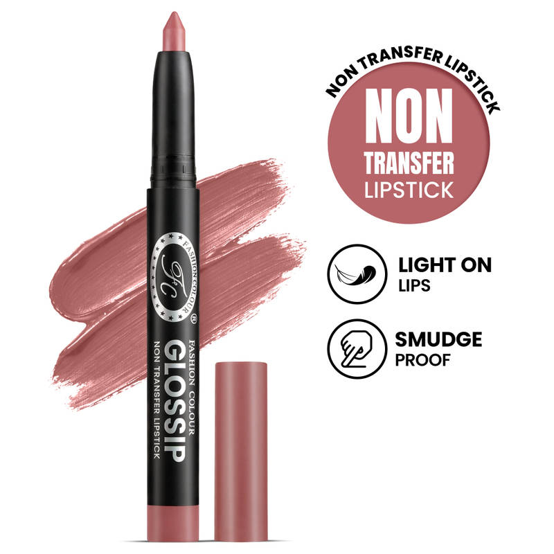 FASHION COLOUR Glossip Non-Transfer Lipstick - Deep Jujupe