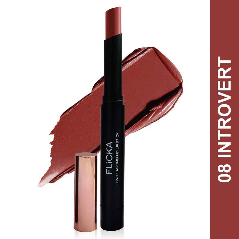 Flicka High Drama Creamy Matte Lipstick Long Lasting Waterproof Transfer Proof - Introvert