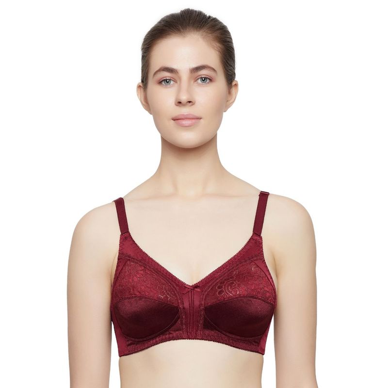 Triumph Claudette 103 Wireless Non Padded Full Coverage Support Classics Bra - Maroon (40D)