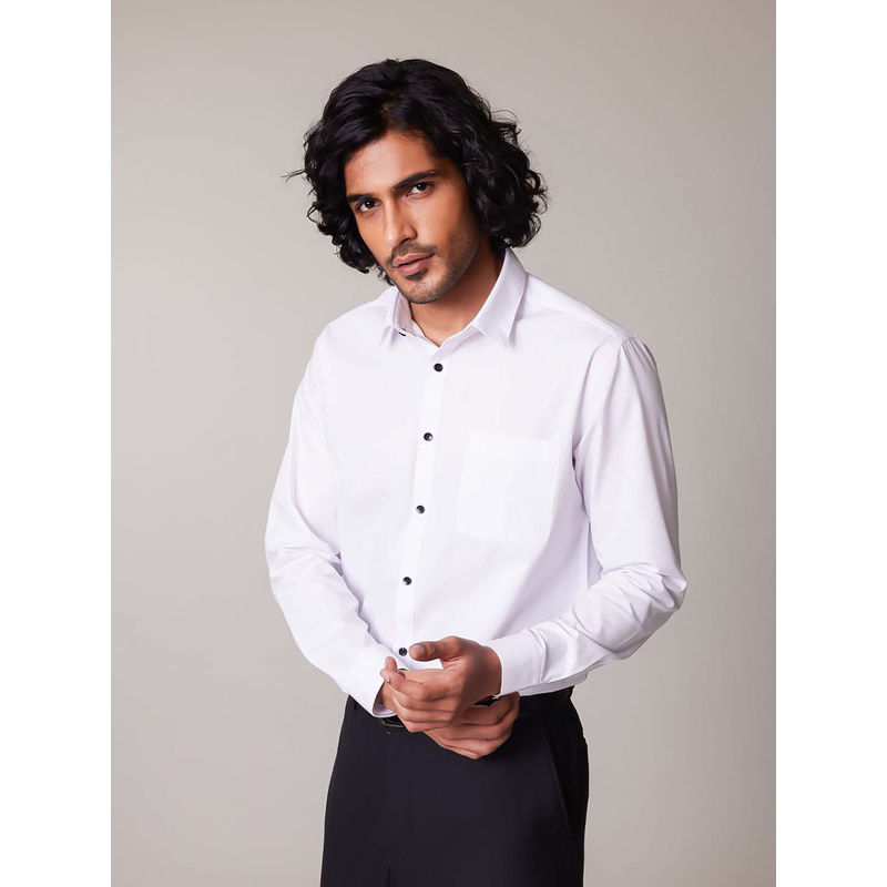 KINGDOM OF WHITE Jazz Mens Formal Shirt (S)