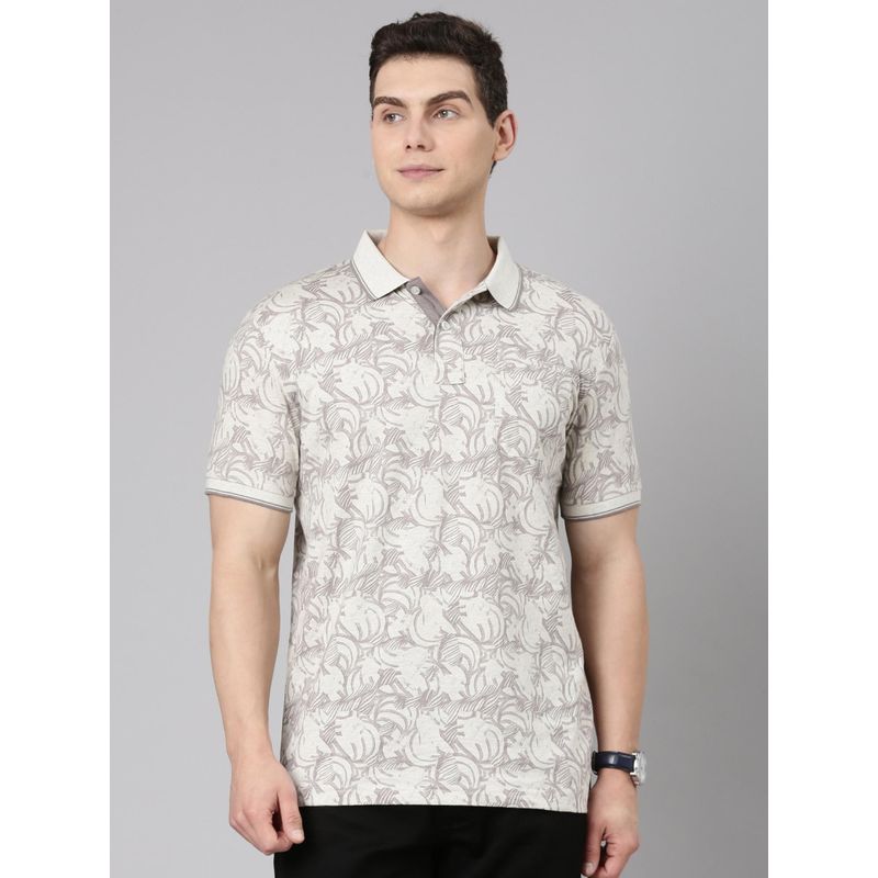 Classic Polo Multi-Color Half Sleeve Collar Neck Cotton T-Shirt (M)