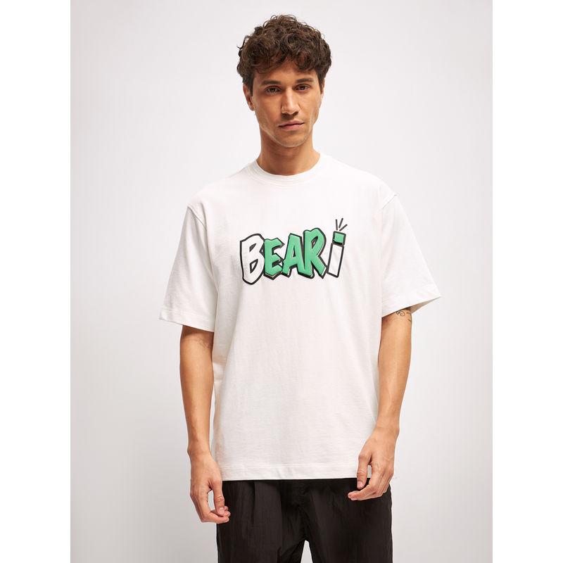 THE BEAR HOUSE White Oversize Crew Neck T-Shirt (2XL)