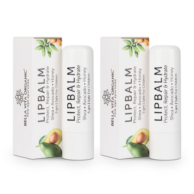 Bella Vita Organic Nico Lip Balm for Chapped & Dry Lips Pack of 2