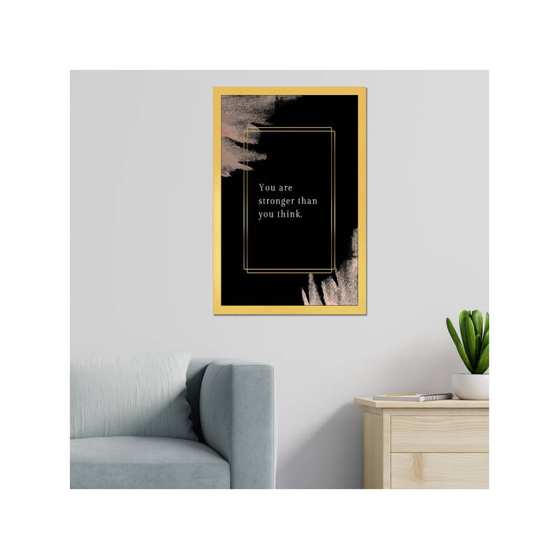 Dekorstation Strength Ind Canvas Art Motivation Quotes Printed Canvas Wall Painting (24x12 inches)