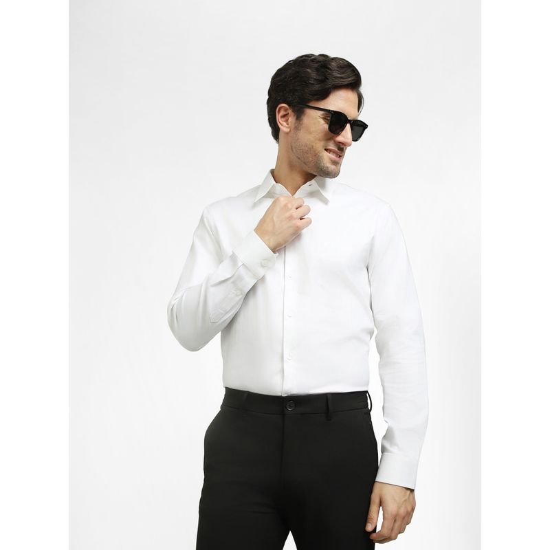 Selected White Formal Full Sleeves Shirt (2XL)