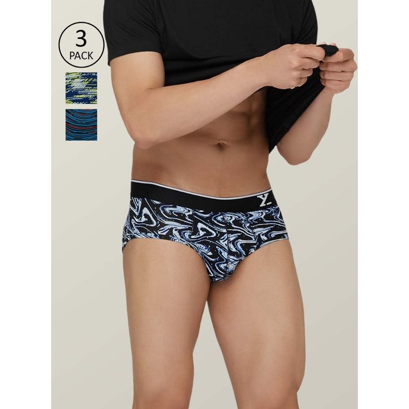 XYXX Flux Modal Innerwear Ultra-soft & Breathable Underwear for Men Multi-Color (Pack of 3) (S)