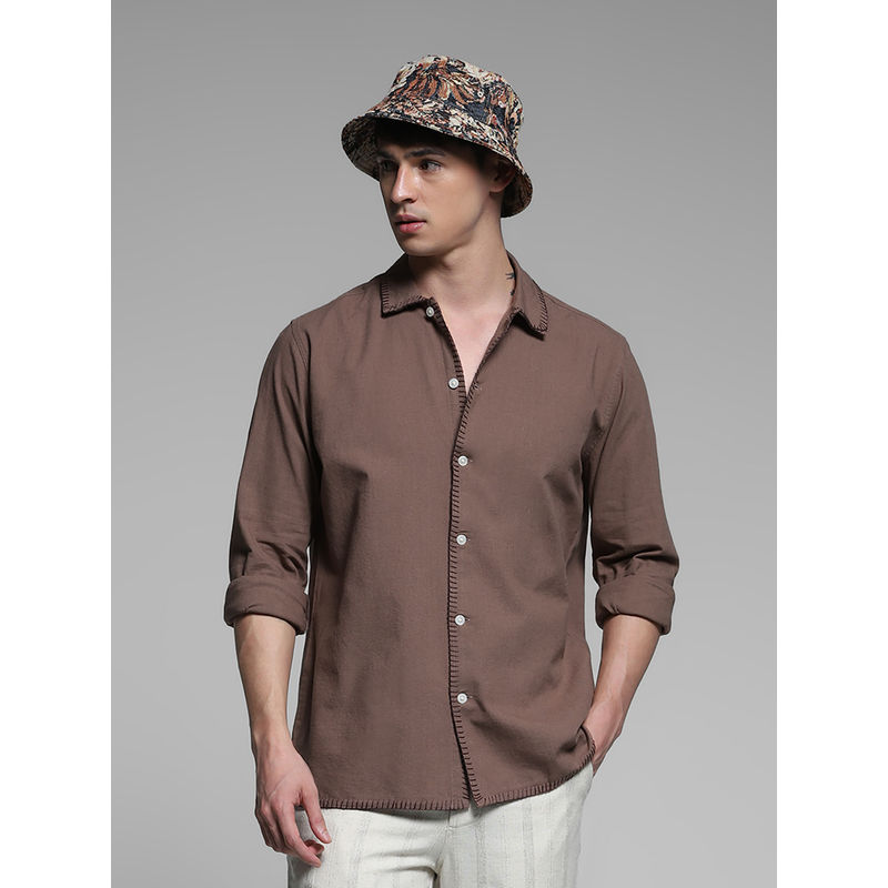 Jack & Jones Regular Fit Brown Shirt (XL)