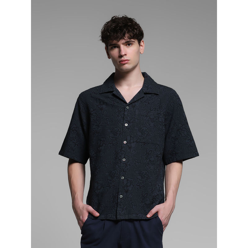 Jack & Jones Navy Blue Oversized Fit Shirt (M)