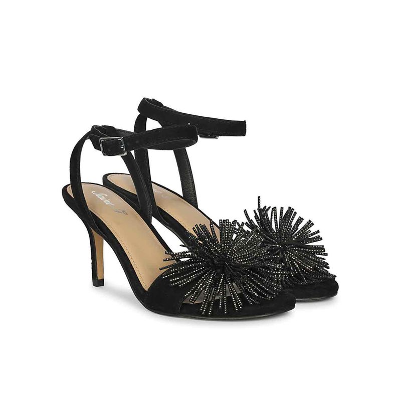 Saint G Saintg Womens Black Leather Stilettos Heels (EURO 36)