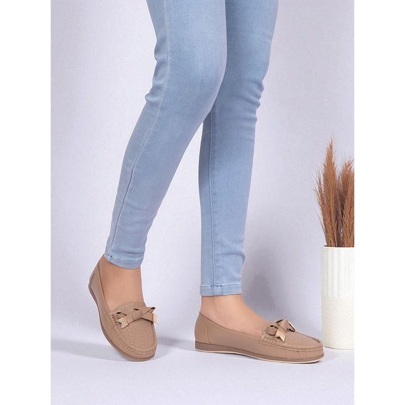 Truffle Collection Brown Solid Casual Moccasins (UK 3)