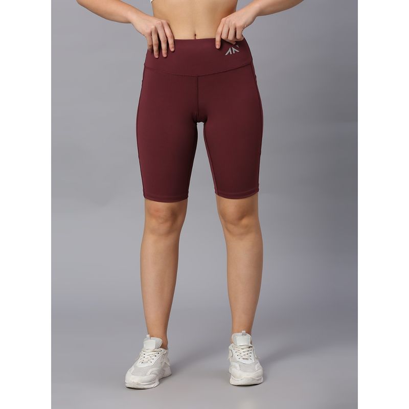 AESTHETIC NATION Wine Elevate Cycling Shorts (XS)