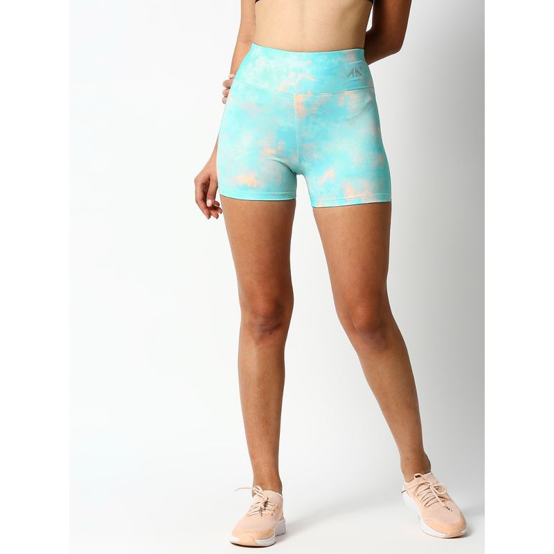 AESTHETIC NATION Turquoise Contour Shorts (XS)