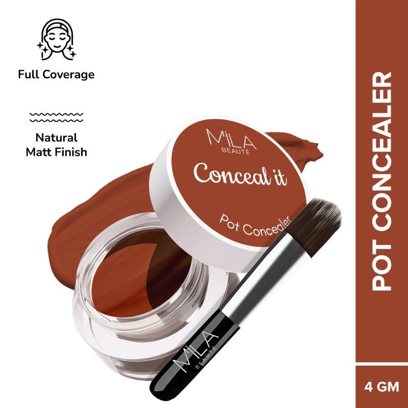 Mila Beauté Conceal It Pot Concealer Creamy Matte Finish with SPF 15 - Orange Corrector