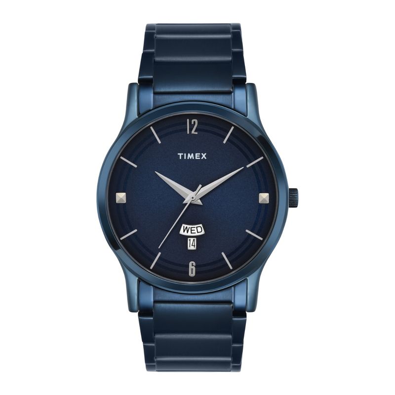 Buy Timex Men Navy Blue Round Analog Dial Watch TW000R460 (M) Online