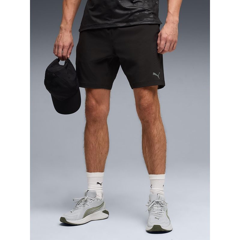 Puma Black Solid Regular Shorts (M)