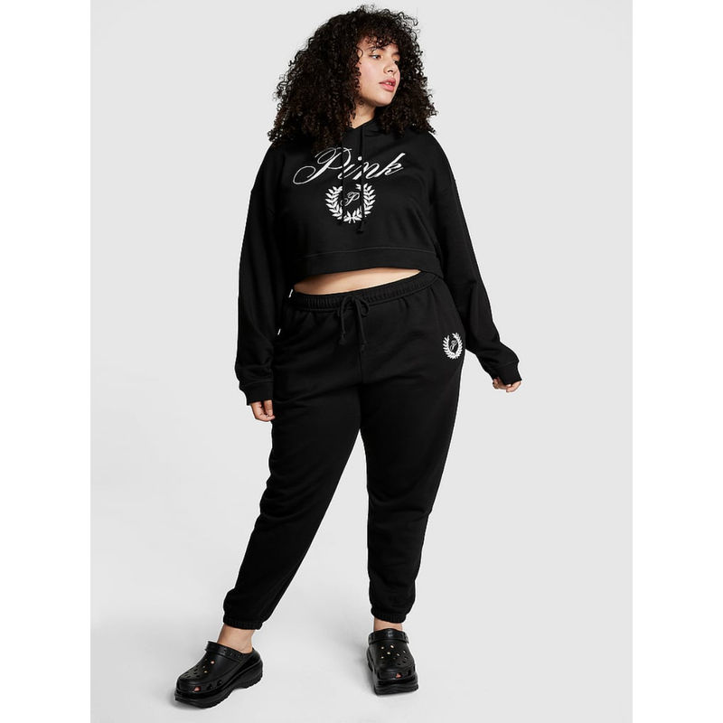 Victoria's Secret PINK Everyday Fleece High-Waist Gym Pants - Black (XS)