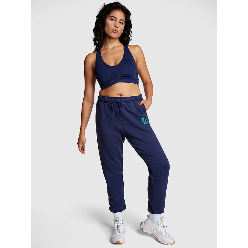 Victoria's Secret PINK Everyday Fleece High-Waist Gym Pants - Navy Blue (XS)