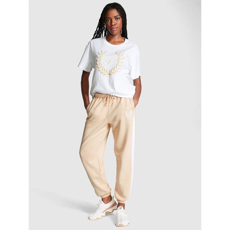 Victoria's Secret PINK Campus Sweatpants - Beige (XL)