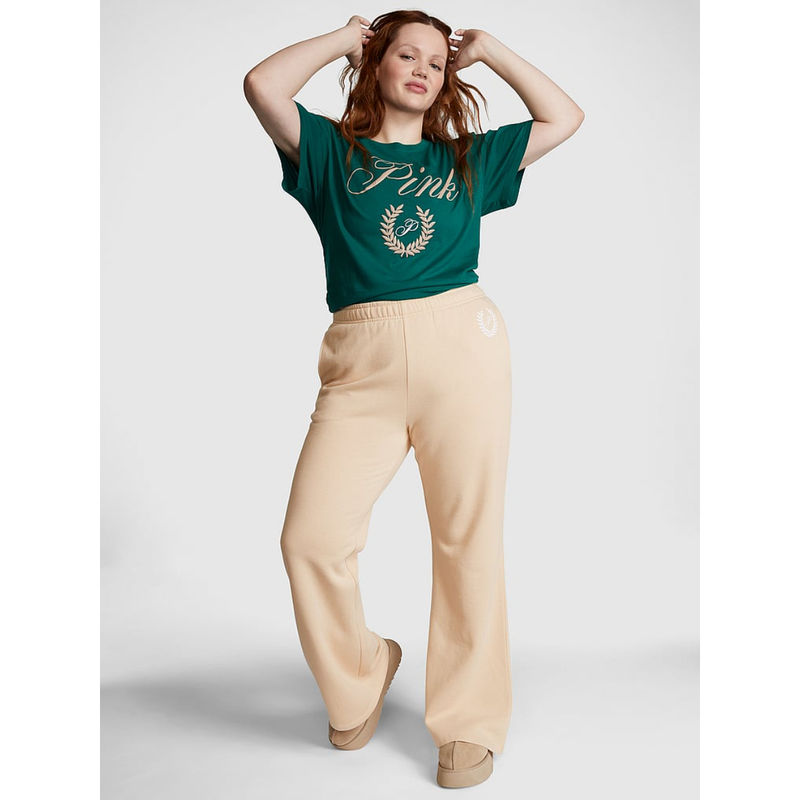 Victoria's Secret PINK Extra-Credit Flared Pants - Beige (2XL)