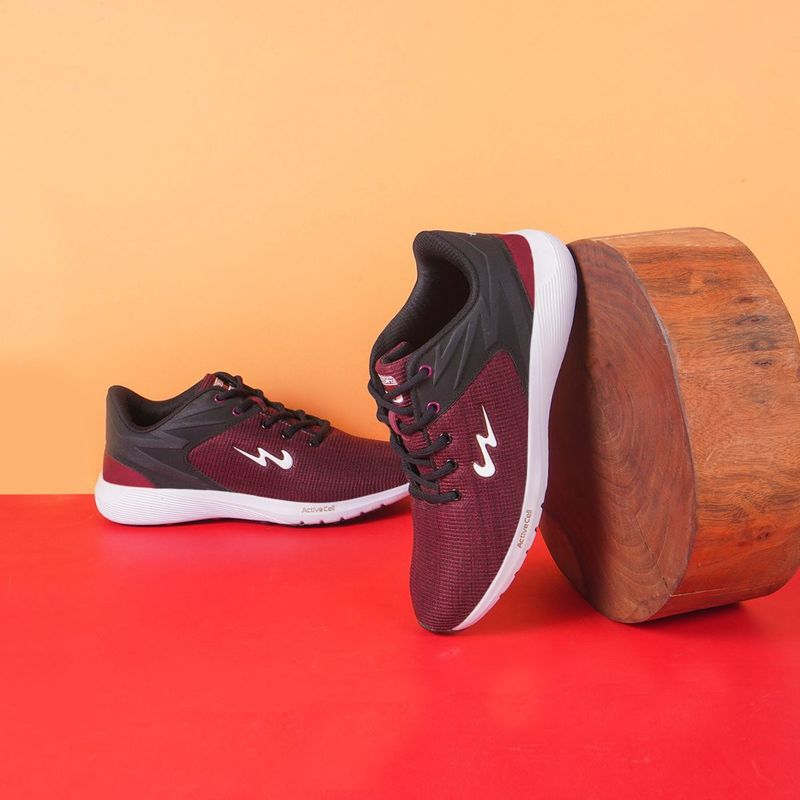 Campus Royce-2 Running Shoes (cg-248-g-wine-blk) - Uk 7