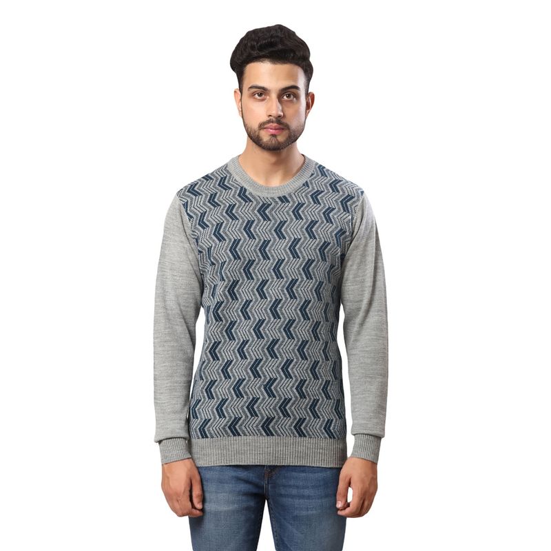 Raymond Woven Medium Grey Sweater (40)