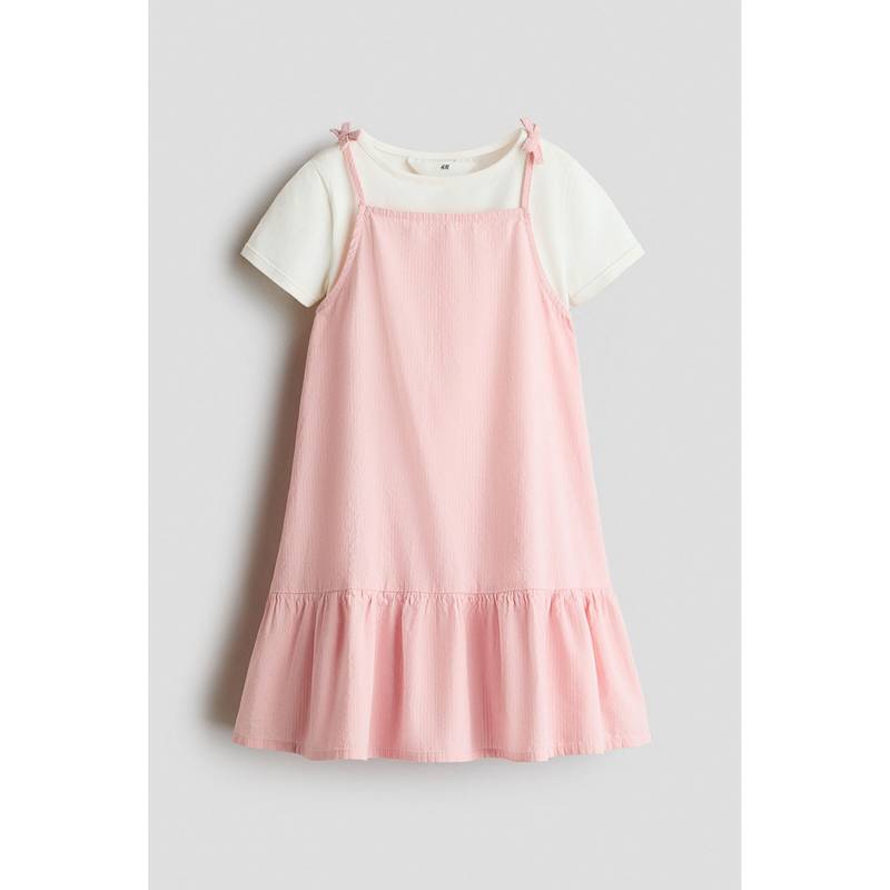 H&M Girls Pink 2-Piece Dress And Top (1.5-2 Years)