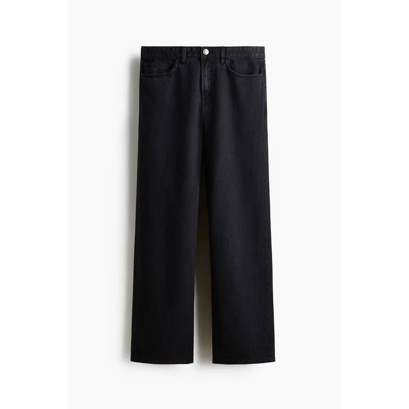 H&M Men Black Relaxed Fit Cotton Jeans - Image 1