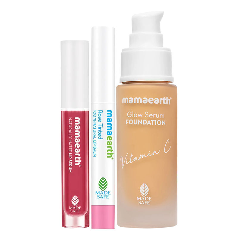 Mamaearth Lip Serum + Lip Balm + Foundation