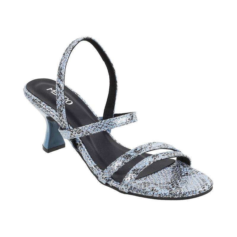 Metro Women Synthetic Blue Heeled Sandals (EURO 39)