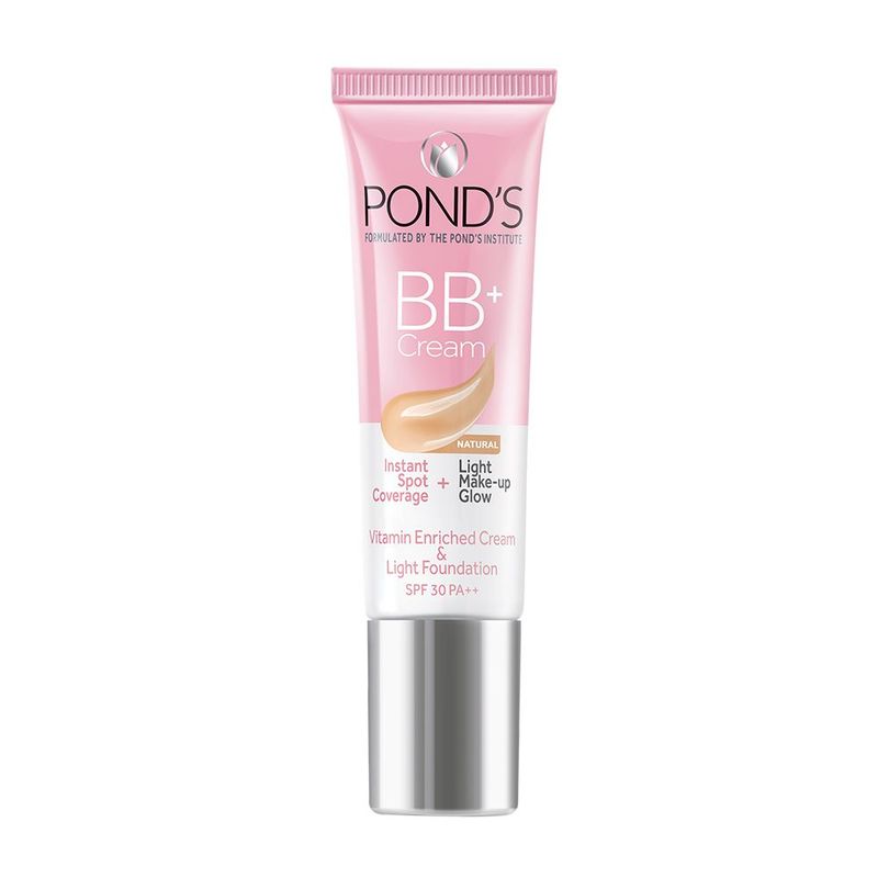 Ponds Bb+ Cream Instant Spot Coverage + Light Make-up Glow Natural SPF 30 PA++ Natural