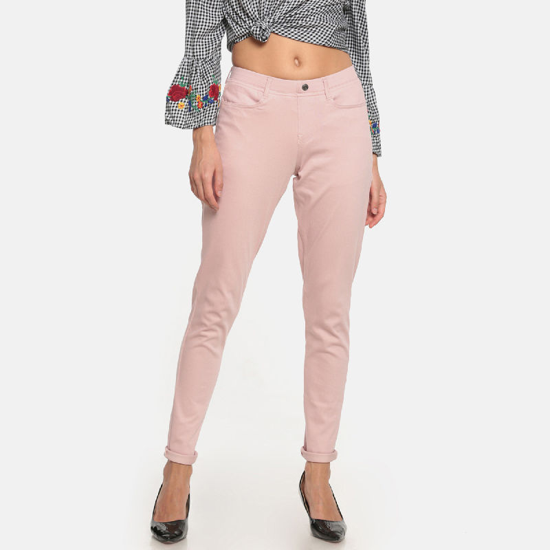 Buy Go Colors Baby Pink Jeggings 360 Degree Super Stretch Premium (M