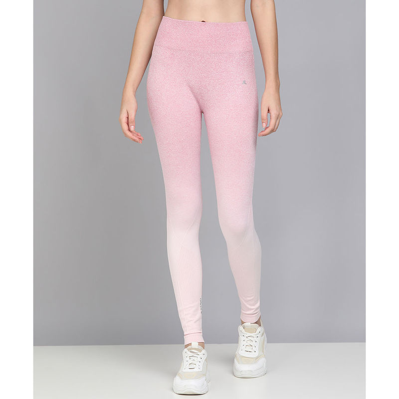 Kobo Pink Ankle Length Sports Leggings (L)