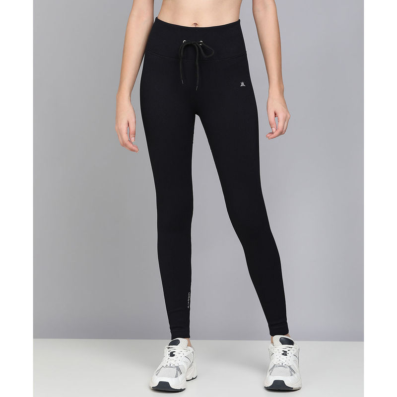 Kobo Black Ankle Length Sports Leggings (S)