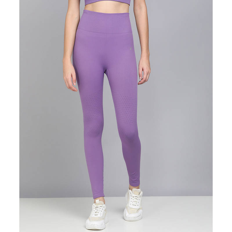 Kobo Purple Ankle Length Sports Leggings (L/XL)