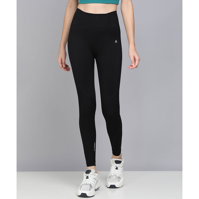 Kobo Black Ankle Length Sports Leggings (S/M)