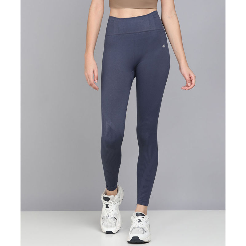 Kobo Navy Blue Ankle Length Sports Leggings (S/M)