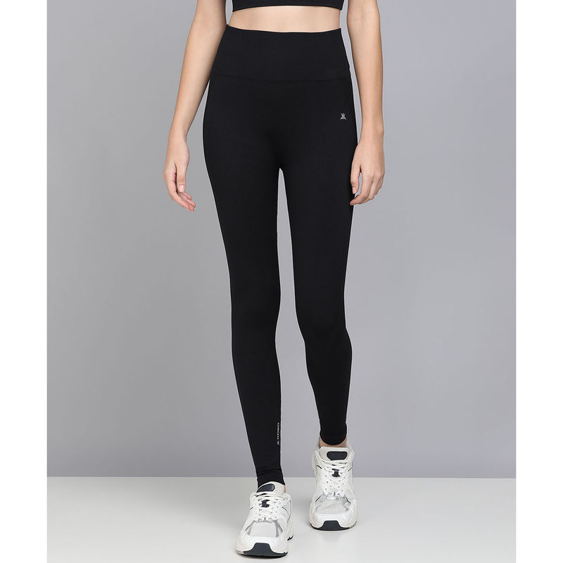 Kobo Black Ankle Length Sports Leggings (S)