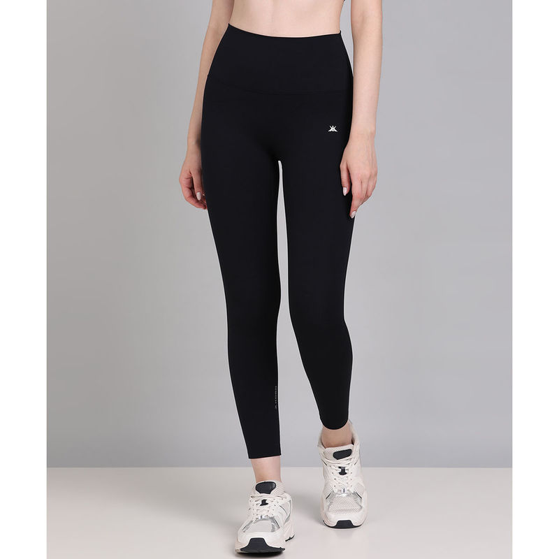 Kobo Black Ankle Length Sports Leggings (S)