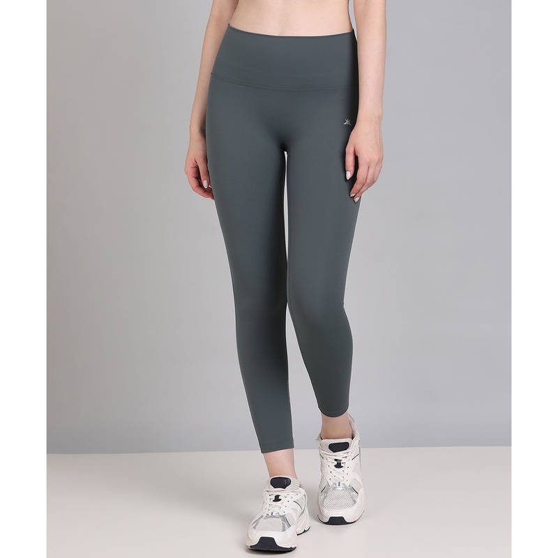 Kobo Grey Ankle Length Sports Leggings (S)
