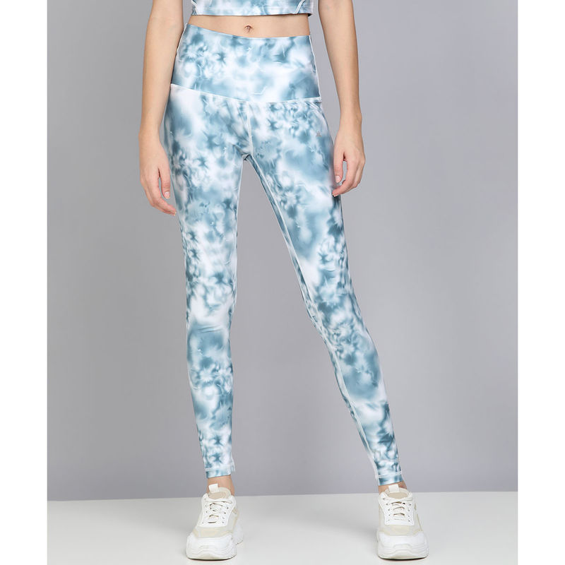 Kobo White Ankle Length Sports Leggings (S)