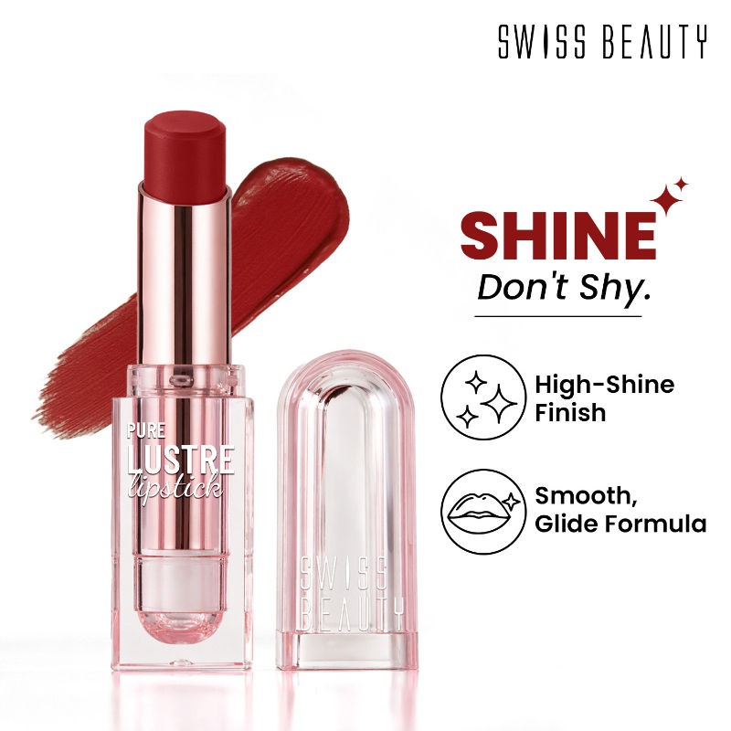 Swiss Beauty High Shine Finish Smooth Glide Pure Lustre Lipstick - 11 Pop Cherry