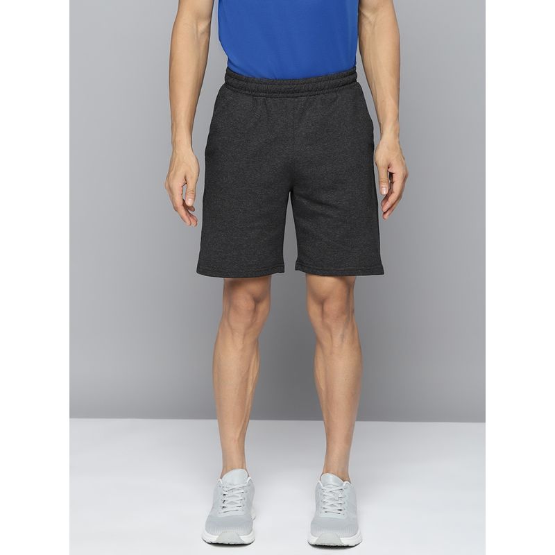 Alcis Men Charcoal Grey Solid Running Shorts (L)