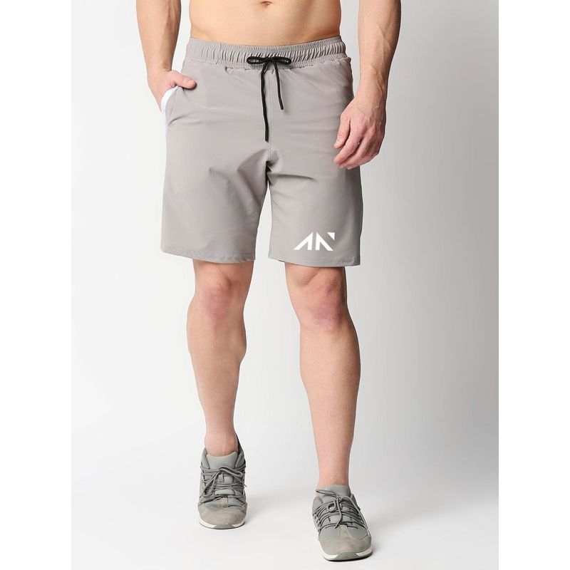 AESTHETIC NATION Critical 2 In 1 Inner Compression White Printed Shorts (L)