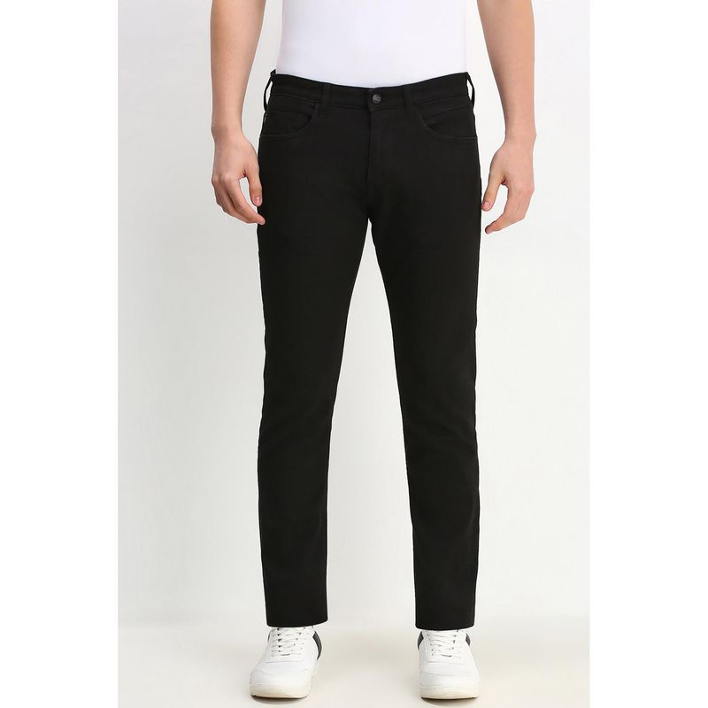 Allen Solly Men Black Straight Slim Fit Jeans (34)