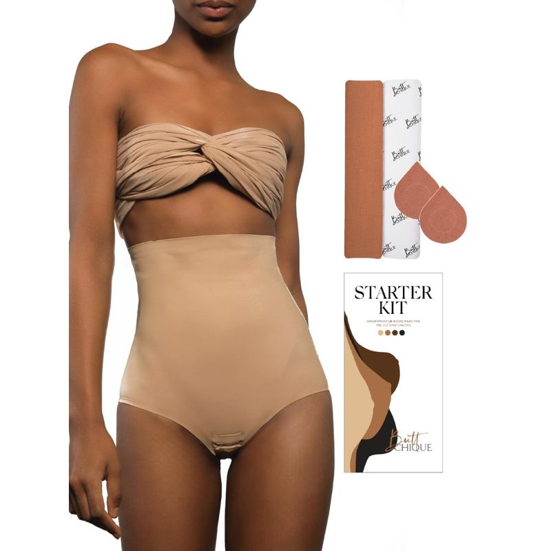 ButtChique Super Edge Shapewear with Starter Kit Body Tape and Pasties (5XL)