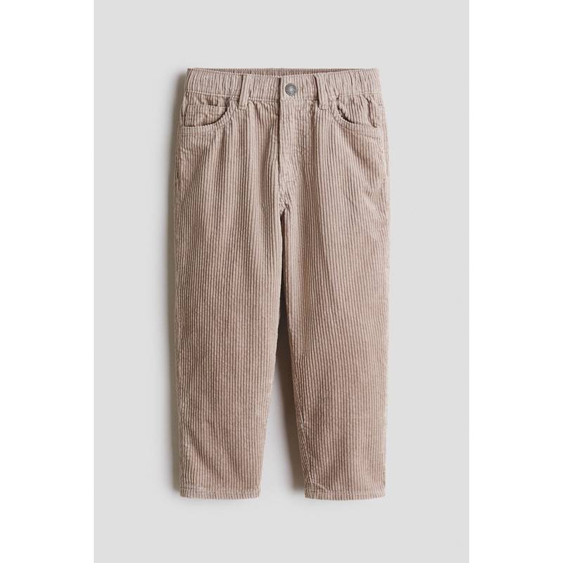 H&M Boys Beige Cotton Corduroy Trousers (1.5-2 Years)
