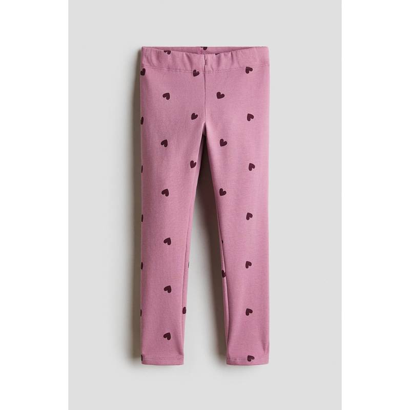 H&M Girls Pink Brushed-Inside Leggings (1.5-2 Years)