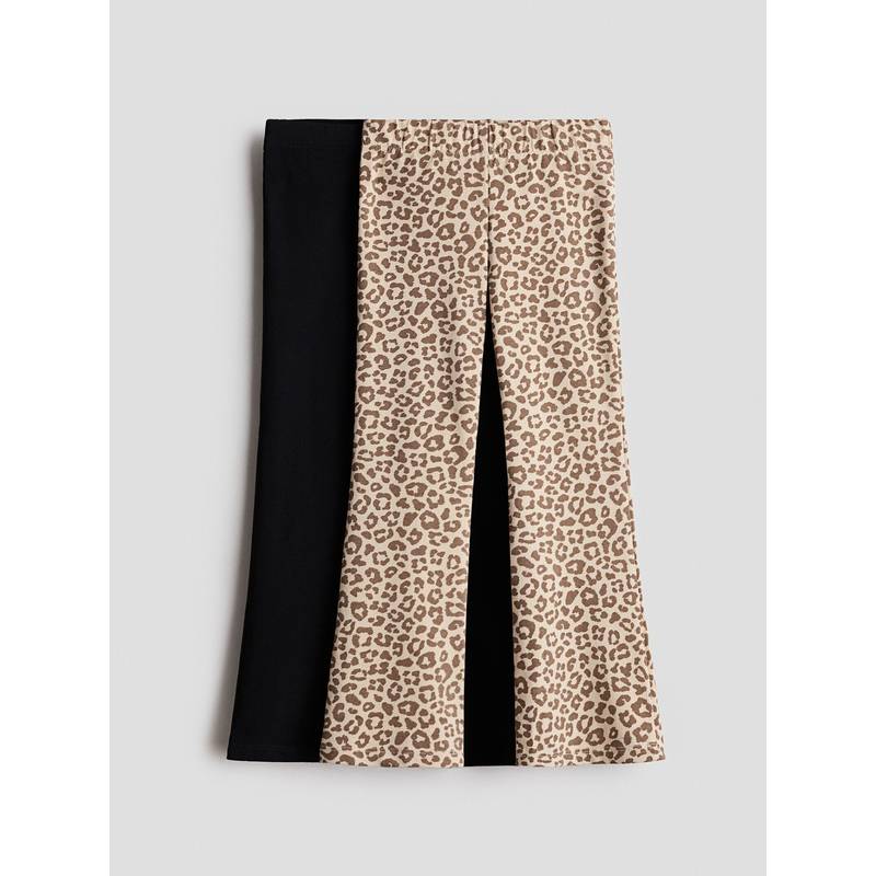 H&M Girls Multi-Color 2-Pack Flared Leggings (2-3 Years)