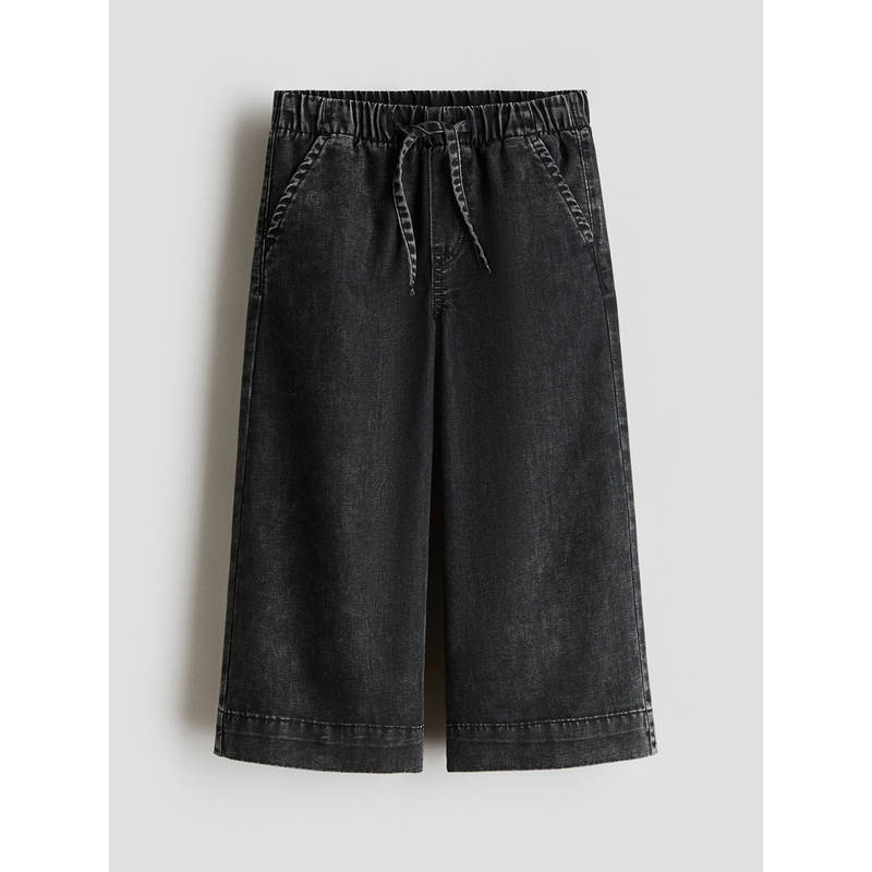 H&M Girls Black Wide-Leg Denim Jeans (3-4 Years)