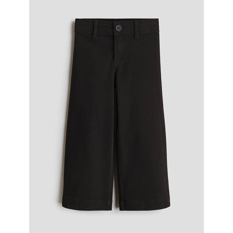 H&M Girls Black Wide Twill Jeans (1.5-2 Years)